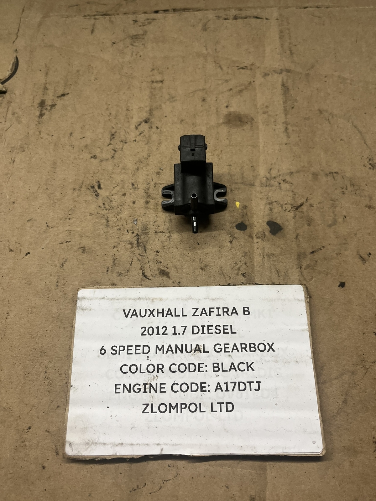 Vauxhall Zafira B 2012 1.7 Diesel EGR Pressure Control Solenoid Valve 8972882491