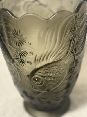C. 1930 s Joseph Inwald Deco Smokey Brown  Koi Vase