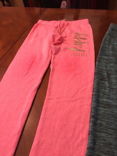 2 PAIRS GIRL'S JUSTICE BRAND JOGGER PANTS SIZE 10