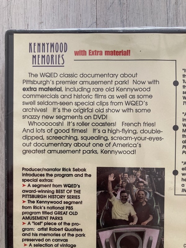 Sealed DVD Kennywood Memories Pittsburgh Amusement Park WQED