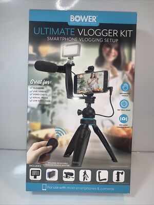 Bower WA-VLEKIT2 Ultimate Vlogger Kit with 50 LED Light, Phone /Action Camera