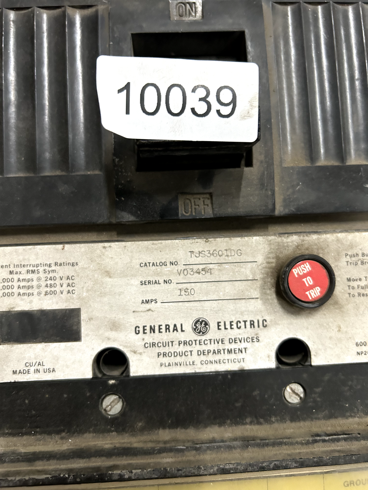 GE TJS3601DG Circuit Breaker Versa-Trip, 150A