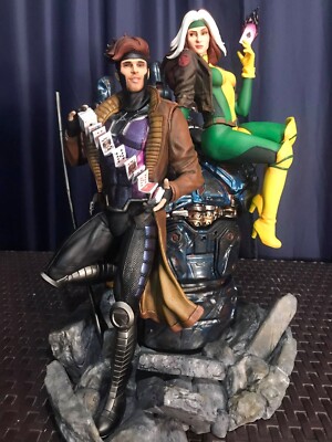 Gambit and Rogue X-Men Unpainted Scale Resin Statue Model Kit @