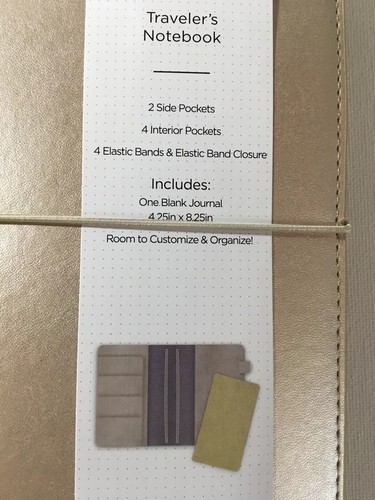 The Paper Studio Agenda 52 Traveler’s Notebook Journal Champagne 5.75 x 8.75