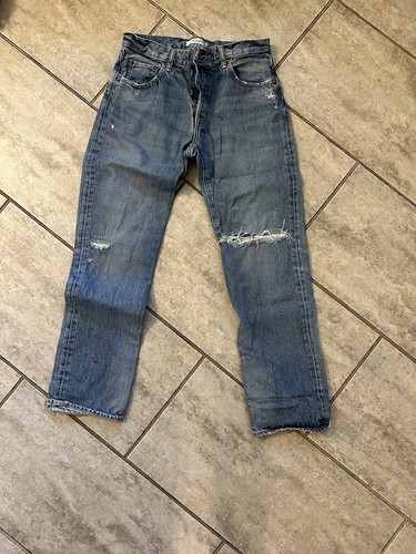 Moussy Vintage Wide Straight Denim Jeans Light Blue 28 | eBay