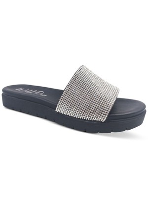 

WILD PAIR Черные женские шлепанцы на танкетке Safirah на платформе 1/2 дюйма, 11 м, Черный, 10011037100