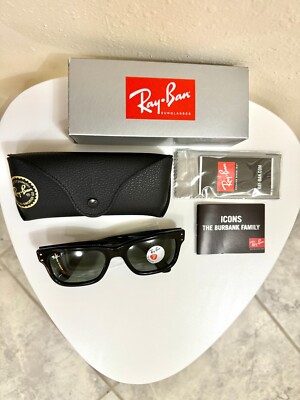Ray-Ban RB2283 MR BURBANK 901/58 55 20 3P Polarized Black Authentic Sunglasses