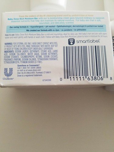 Baby Dove Bar Rich Moisture Soap Bars 2qty, Dove travel trial size wash 2qty