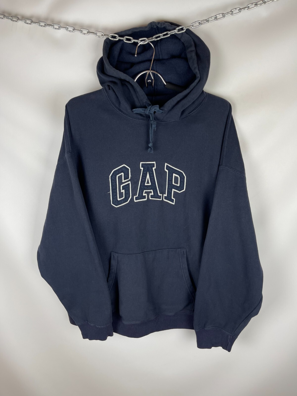 90s old gap cotton full zip jacket Grey Vintage Soft Full-Zip