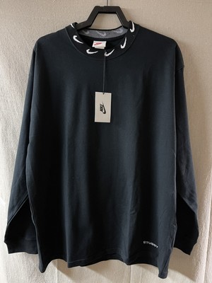 nike x stussy nrg ls knit top black