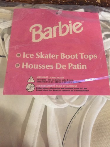 Barbie Ice Skater Boot Top Shoe Covers - 1999 Old Stock New With tags
