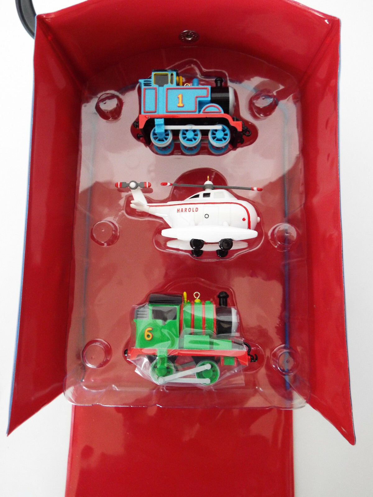 Vintage Thomas Tank Engine Collector's Ornament Set of 3 Carrying Case 2002 Lot