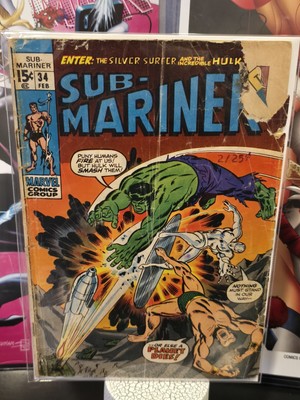 Sub-Mariner #34 1st Appearance Defenders! Key. Hulk/Silver Surfer/Avengers.  