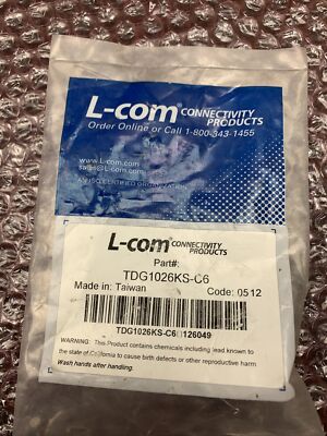 New L-Com Panel Mount TDG1026KS-C6 Shielded Ethernet Cable Coupler 