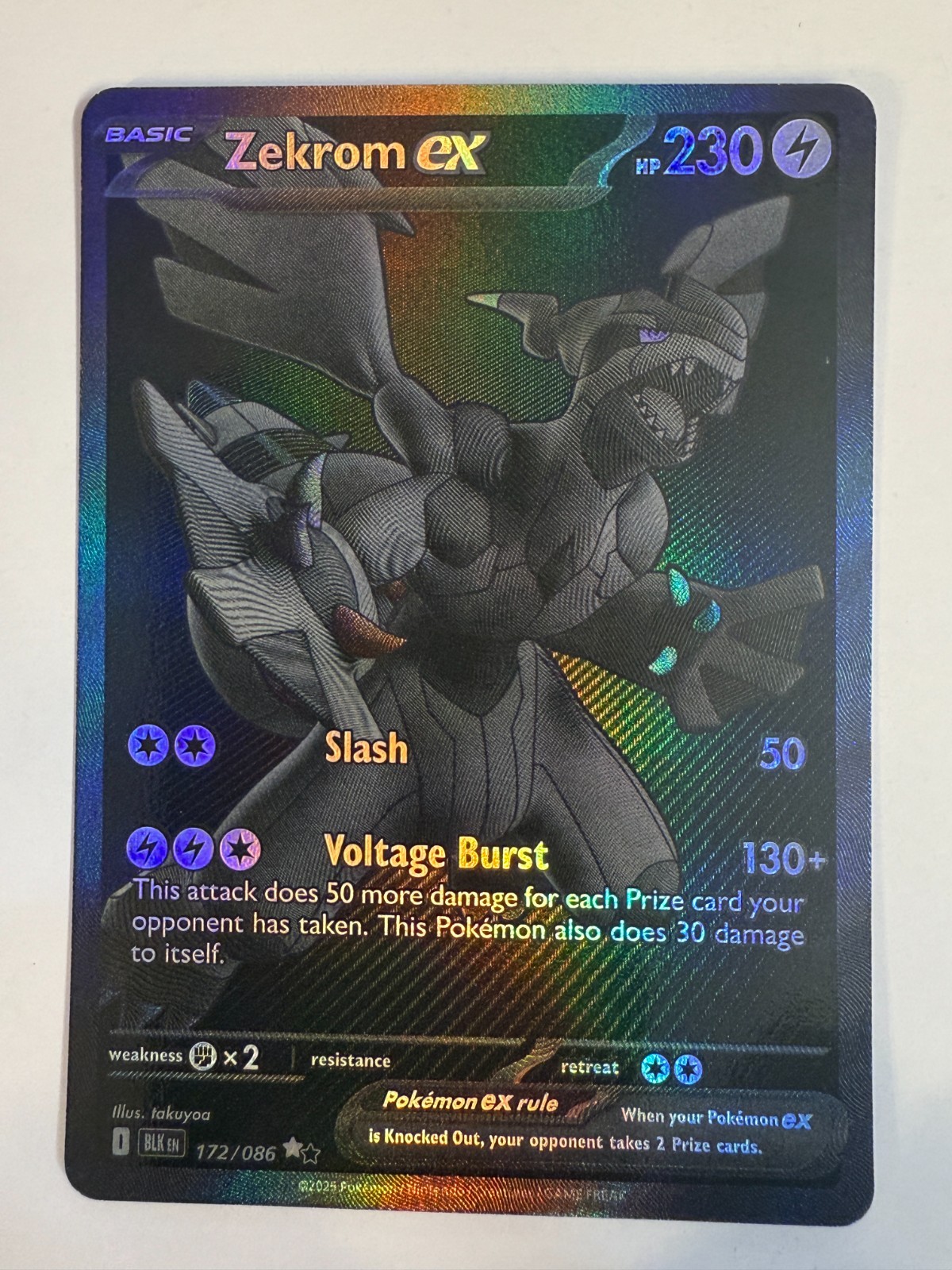 DA104152 Reshiram Zekrom ex BWR set 174/086 sv11W sv11B