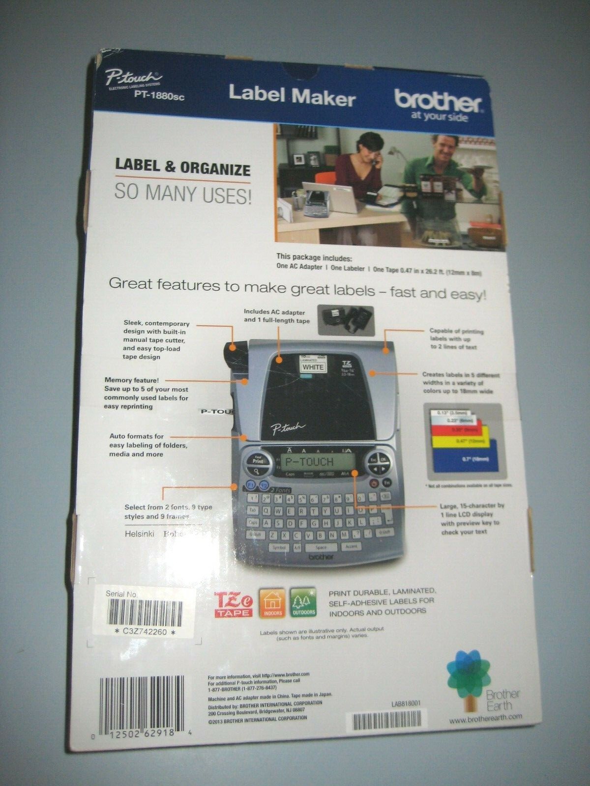 Brother P-Touch Advanced Deluxe Labeler Model PT-1880sc Label Maker (Brand New)