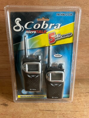 Cobra PR9002DX Two Way Radio MicroTALK Set Of 2 Walkie Talkies New Open Package