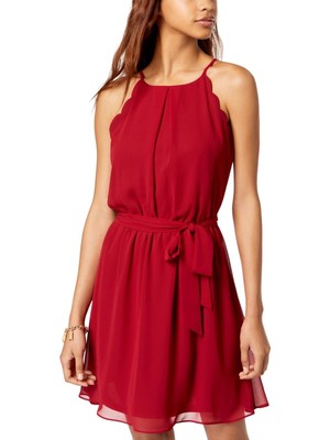 

BCX Женское бордовое мини-платье-футляр на тонких бретелях со спагетти Размер, Burgundy