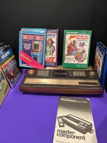 Mattel Intellivision Console System Bundle Lot 13 Complete