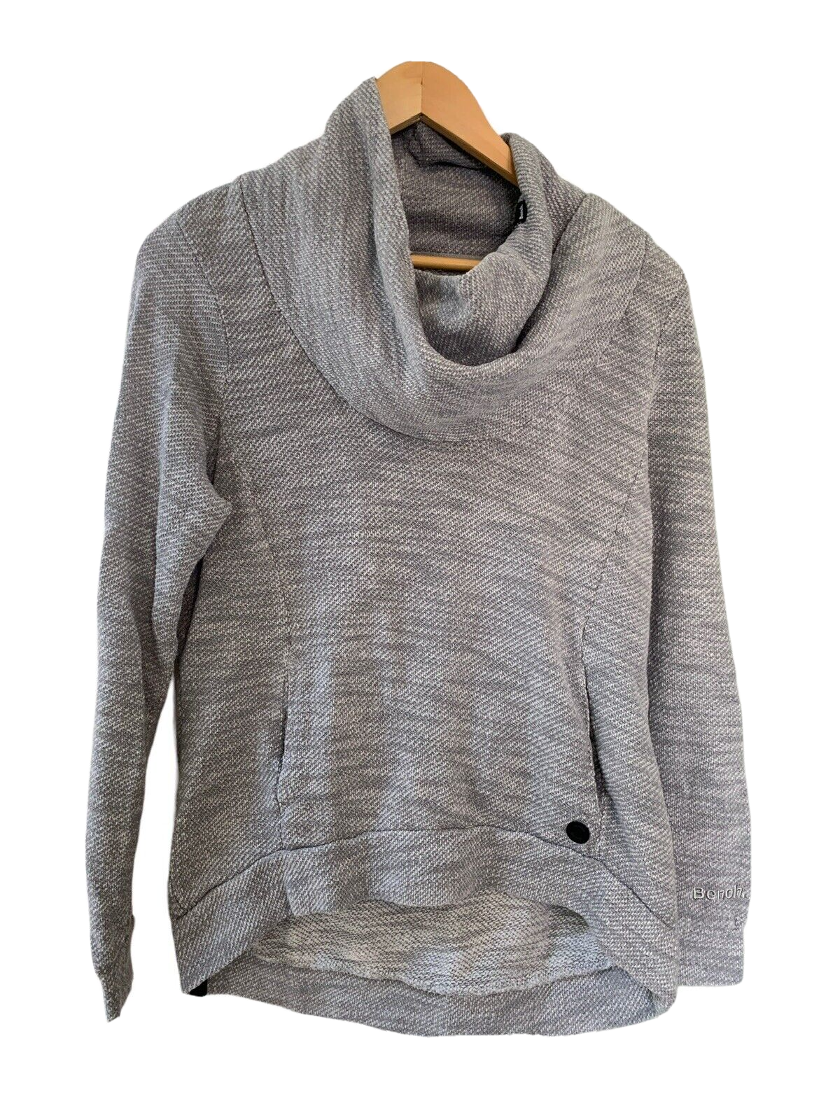Bench Urban Apparel Long Sleeve Funnel Neck Sweatshirt Marled Gray M Medium