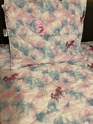 Sleeping Partners Twin Size Quilt And Sham Pink Metallic 