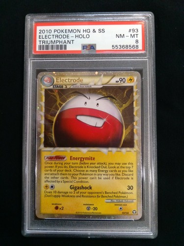 Graded PSA 8 2010 Pokemon HG & SS ELECTRODE #93 HOLO