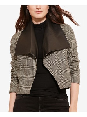 

LAUREN RALPH LAUREN Женская черная рабочая куртка плюс, Черный, 202631966001