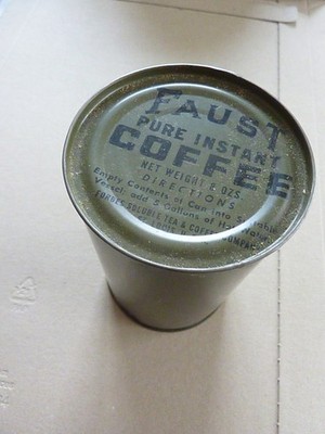 AUTHENTIQUE BOITE DE CAFÉ US WW2 ENCORE PLEINE ! FOYER PX medic casque ration k