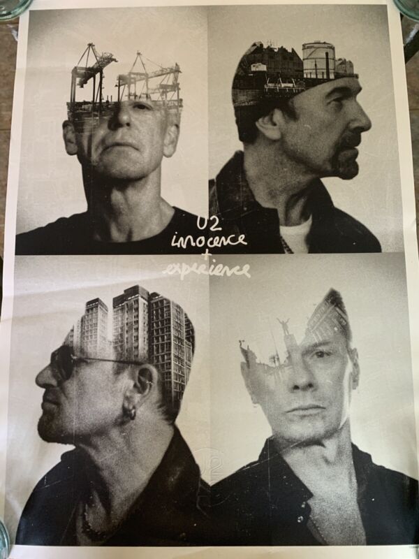 U2  innocence experience tour poster 2016 23 x 16.75 inch embossed watermark...