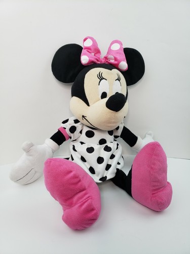 Disney Store Minnie Mouse Plush Doll Medium 18 inches Polka Dot Bow Tie