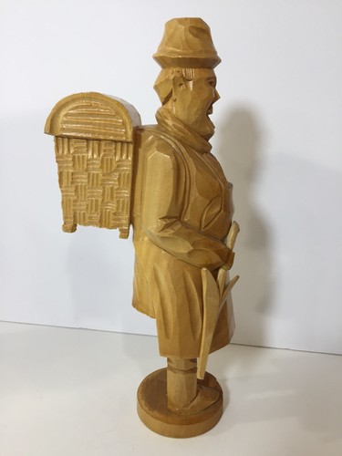 Vintage Erzgebirge German Carved Wood Smoker Incense Burner Peddler Man 8.5