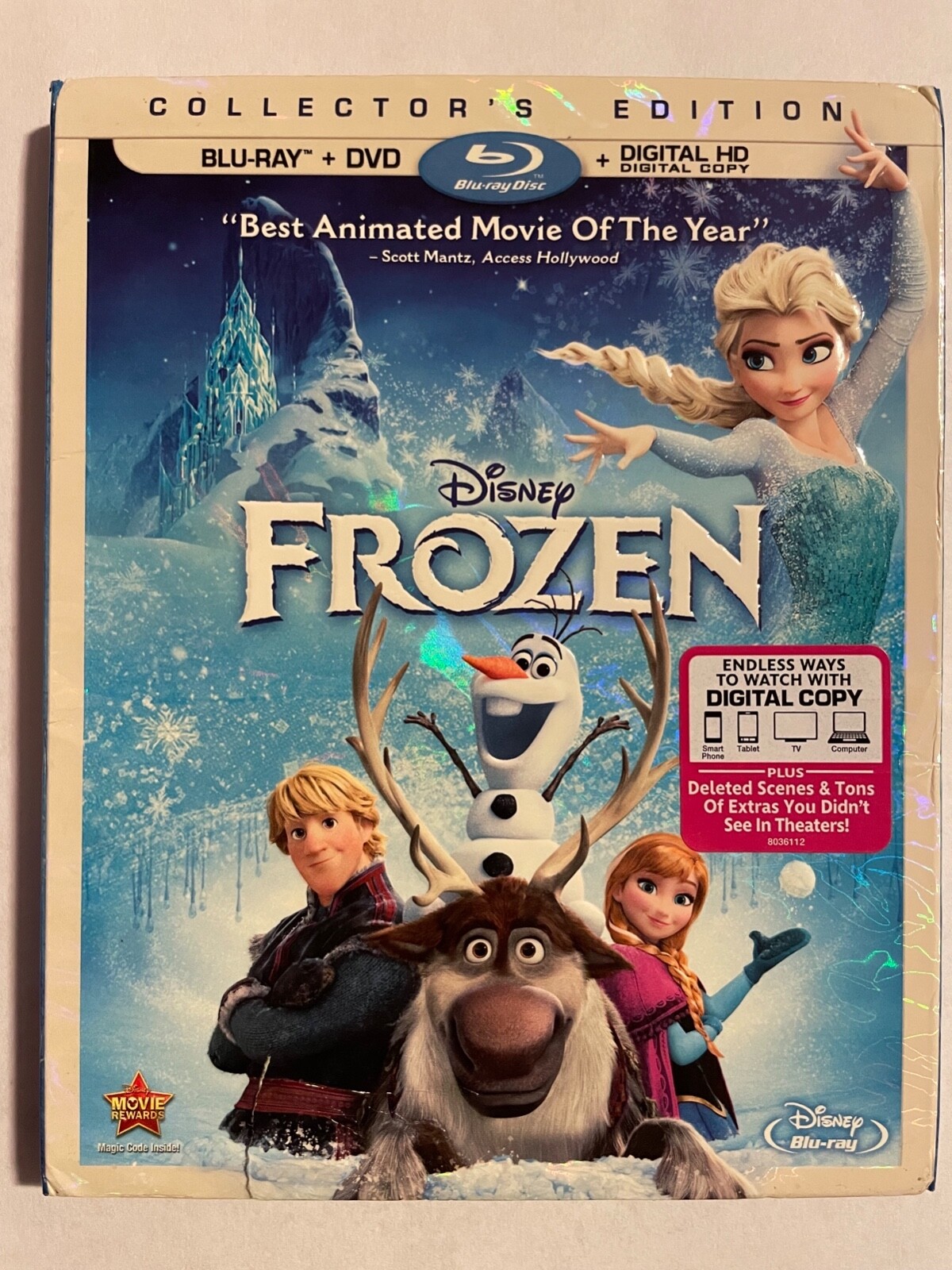 (未使用･未開封品)　Frozen(Blu-ray+DVD)北米版 2014 [Import] v1yptgt Walt Disney's Frozen 2014 Blu-Ray and DVD Used-Good Family