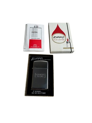 1971 s RARE Advertising Bunker Ramo SLIM ZIPPO LIGHTER IN BOX - UNSTRUCK UNUSED