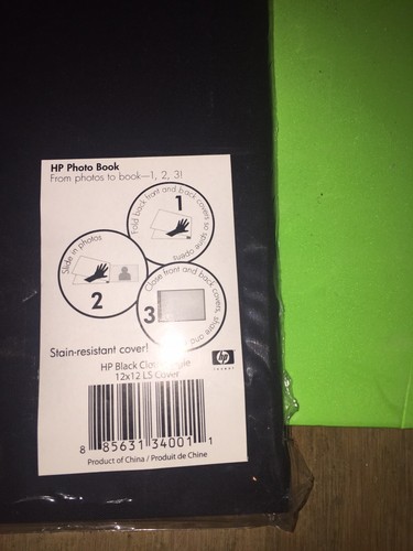 HP Expandable Photo Book 12x12 LS Black Cloth Cover