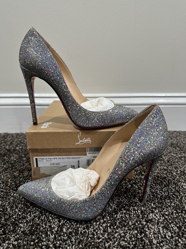 クリスチャンルブタン PIGALLE FOLLIES 100 glitter Christian Louboutin Pigalle Follies 100 Glitter Disco Heels | eBay