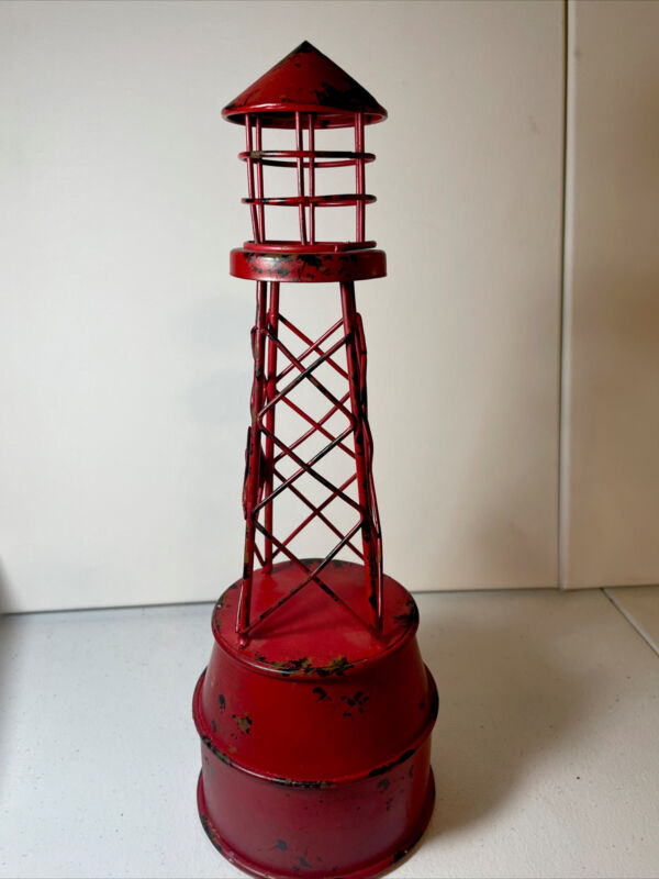Red Nautical Cast Metal Sea Channel Market Navigation 13” Buoy
