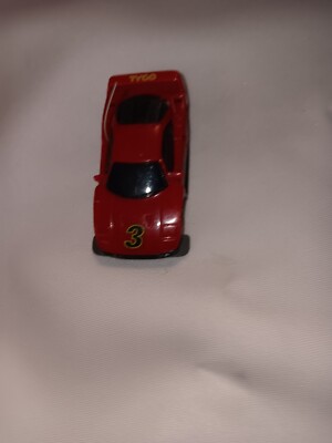 1992 - TYCO HO Slot less TCR Red Ferrari #3 Slot Car
