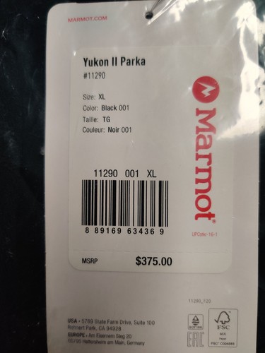 Pre-owned Marmot Men's Yukon Ii Parka Waterproof Down Insulated Snow Jacket Black 11290