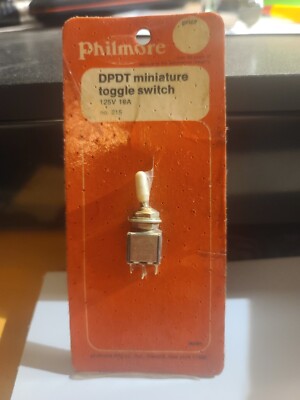 Philmore DPDT Miniature Toggle Switch #215 NOS