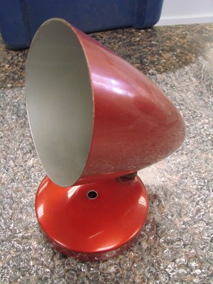 Vintage Litecraft MidCentury Modern Cone Bullet Sconce Wall Light Fixture Red