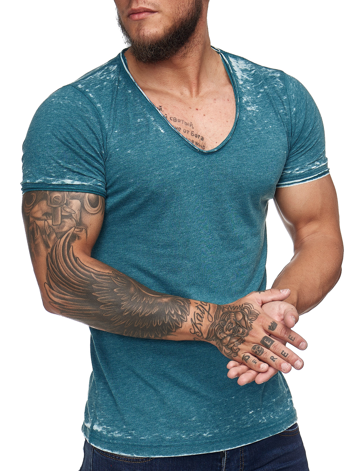T Shirt Chemise A Manches Courtes Col Rond Large Decollete Extra Large Homme Ebay