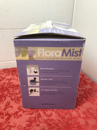Pearlessence Flora Mist Ultrasonic Color Changing Fountain MISTER NEW Therapy