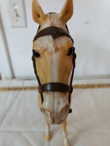 VINTAGE 1965 MARX JOHNNY WEST HORSE PALIMINO Best of WEST w Bridle
