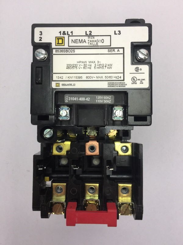 Square D 8536-SB02 Form S Ser A Starter 600VAC Coil 31041-400-42 120V 50//60Hz