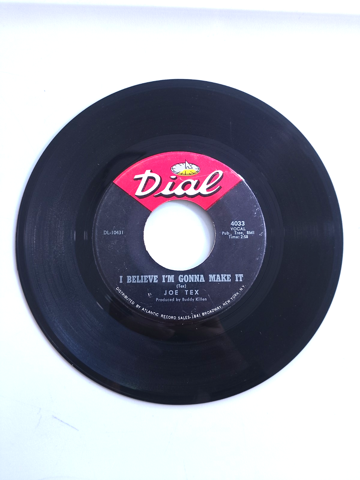 Vintage Joe Tex vinyl record 45 Dial I Believe I'm Gonna Make It