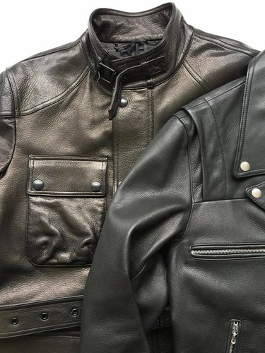 Belstaff Mens Circuitmaster Metallic Black Brown Panther Jacket 52/42, L $2900