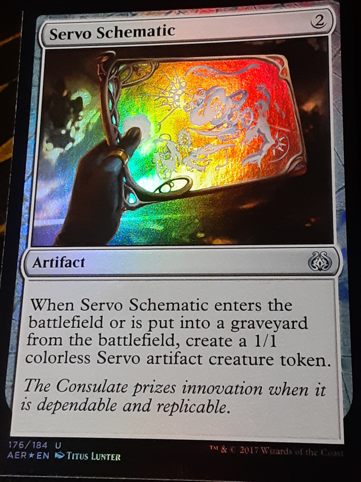 Servo Schematic FOIL , Aether Revolt , NM , MTG, FREE
