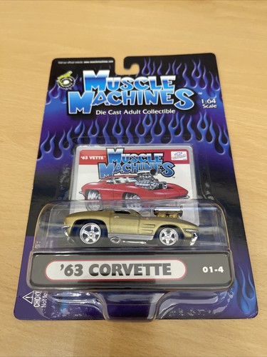 1/64 Muscle Machines② チェイサー Muscle Machines 1/64 Gold '63 Chevrolet CORVETTE 01-4 H68 | eBay
