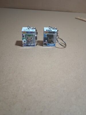 Funko Bitty Pop DC Lot Batman #144 & The Joker #155 Keychain Lot Of 2