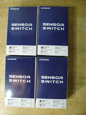 Ecoeler Motion Sensor Light Switch Occupancy & Vacancy Motion White 4 Pack